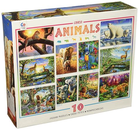 10-in-1 Multi Pack Animals Puzzle (100 Piece), 10-In-1 multi-pack animals puzzles By Ceaco ...