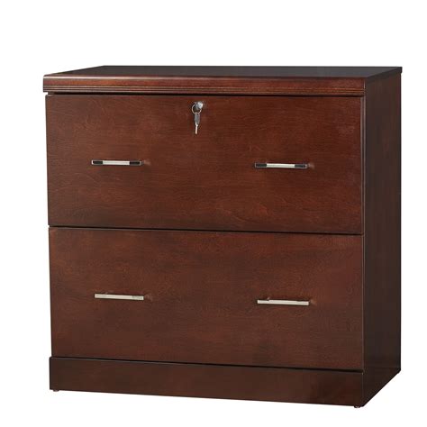 Wood 2 Drawer File Cabinet With Lock - Filing Cabinets