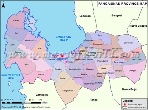 Pangasinan Map | Map of Pangasinan Province, Philippines