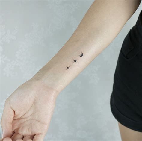 Star • Sun • Moon Tattoo | Moon star tattoo, Moon tattoo wrist, Sun tattoos