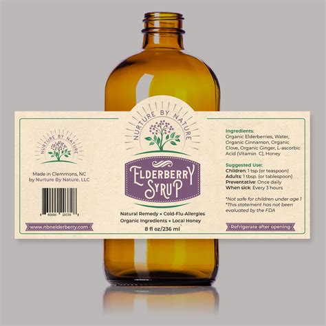 Elderberry syrup- company product label for placement in grocery chain | 28 Label Designs for a ...