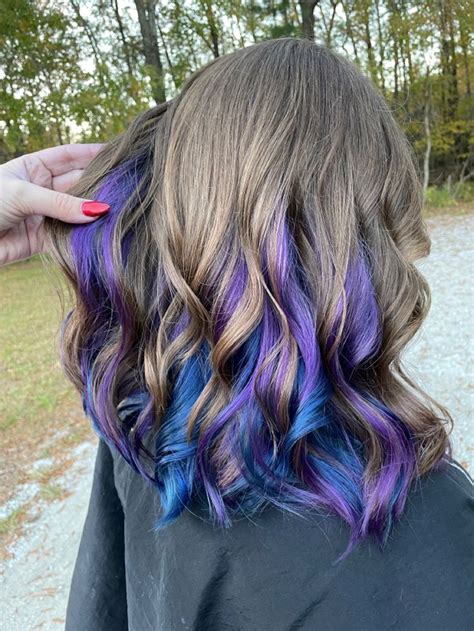 Blue and purple peekaboo color by // Victoria Sylvis ️ Mickle ...