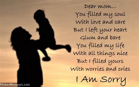 I am sorry messages for mom – WishesMessages.com