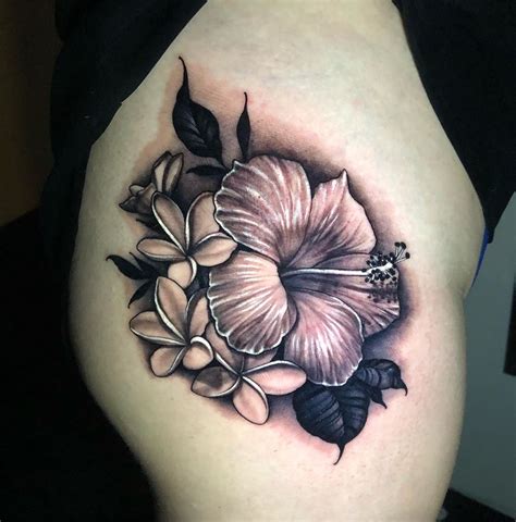 Hibiscus and Plumeria Tattoo | Tattoo Ideas and Inspiration | Hibiscus tattoo, Plumeria flower ...