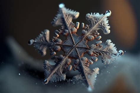 Premium Photo | Snowflake macro photography