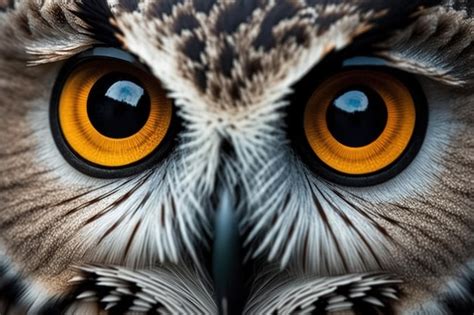 Premium AI Image | Owl eyes pierced