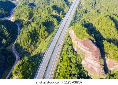 Aerial View Danxia Landform Expressway Stock Photo 1195708909 | Shutterstock