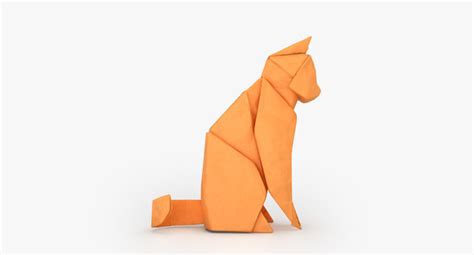 Origami cat 3D - TurboSquid 1343277