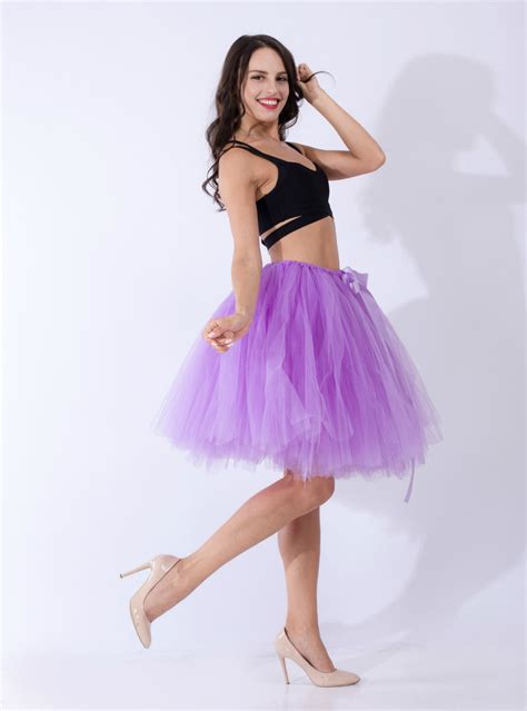 Women Light Pink Tulle Tutu Skirt