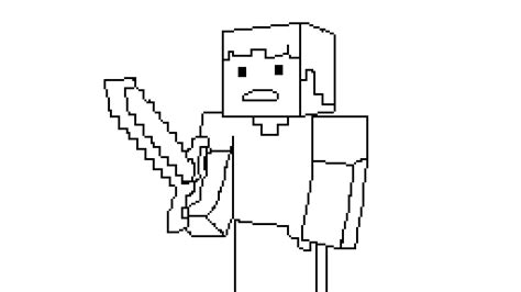 Minecraft Steve With Sword