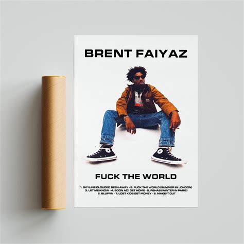 Brent Faiyaz Fuck the World Album Poster / Room Decor / - Etsy Australia