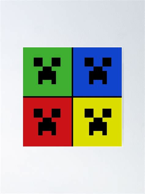 "Minecraft: Creeper Face Pop Art " Poster for Sale by EladLTD | Redbubble