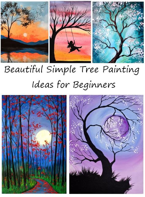 Beautiful Simple Tree Painting Ideas for Beginners, Easy Tree Painting – ArtWorkCrafts.com