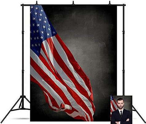 American Flag Backdrop for Photography USA Flag Black Abstract Background Independence Day ...