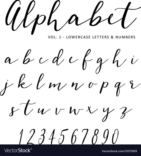 Alphabet Font Handwritten Alphabet For Text Calligraphy Script For ...