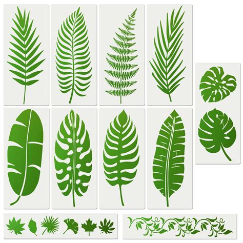 Printable Tropical Leaf Stencil Printable Word Searches, 52% OFF