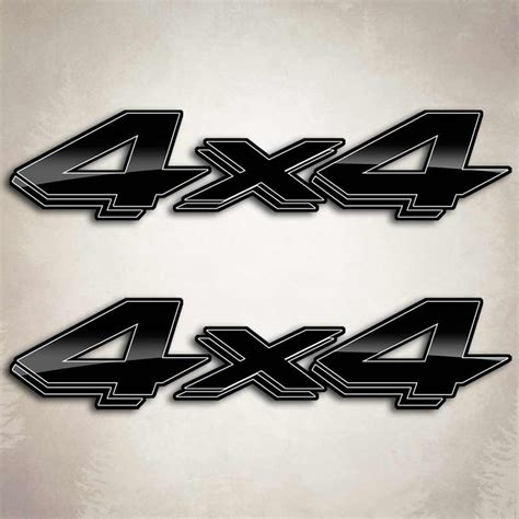 4x4 Dakota Black Edition Truck Decals | Mopar Dodge Off Road Stickers