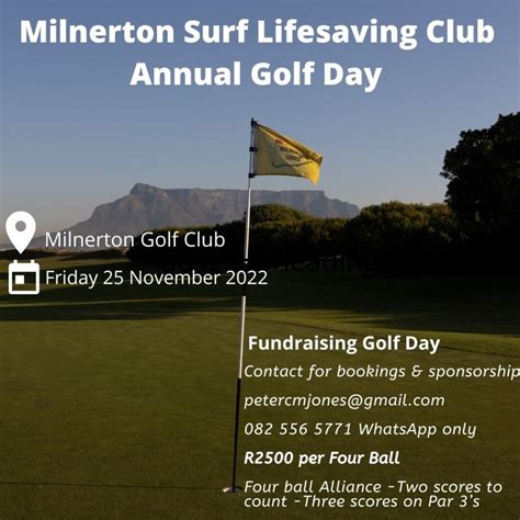 Event - Milnerton Surf Lifesaving Club Annual Golf Day - Milnerton Golf Club | 18 Hole | 72 Par ...