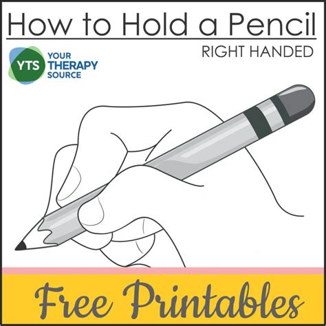 Correct Pencil Grip Visual Reminders - Free Printables - Your Therapy Source