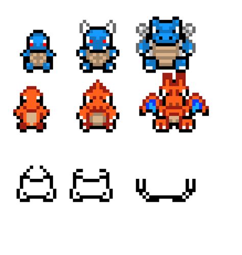 Pokemon Gen 1 Starters | Pixel Art Maker