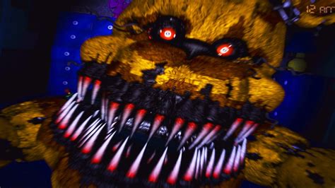 Five Nights At Freddy's 4 - NIGHTMARE FREDBEAR JUMPSCARE! - Night 4 And ...