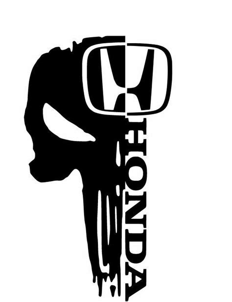 2X honda skull sticker vinyl decal for car and others FINISH GLOSSY #ORACAL | Motorcycle decals ...