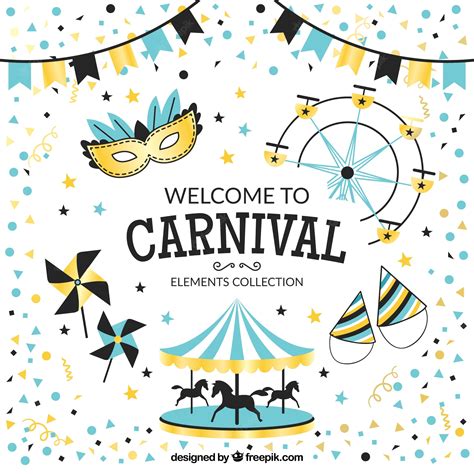 Premium Vector | Carnival elements set