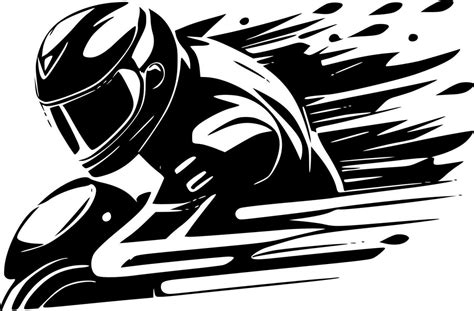 Racing, Black and White Vector illustration 23614367 Vector Art at Vecteezy