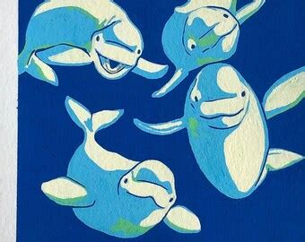 Beluga Whale Artwork - Etsy