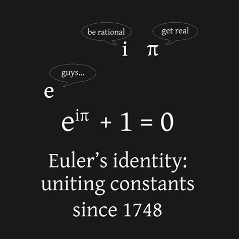 Euler's identity - uniting constants sind 1748 - Mathematics - T-Shirt | TeePublic