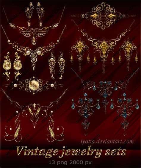 Vintage jewelry sets by Lyotta on DeviantArt