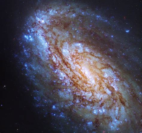 Hubble Space Telescope Focuses on Intermediate Spiral Galaxy | Sci.News