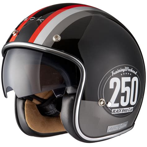 Limited Edition Black Smith Classic Racer Open Face Scooter Motorcycle Helmet | eBay