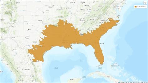 American Alligator Habitat Map