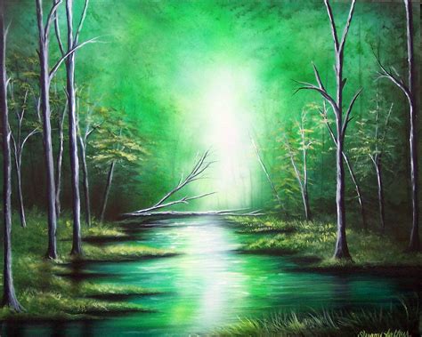 Accessories For Sale | Green Trees Forest River Original Acrylic ...