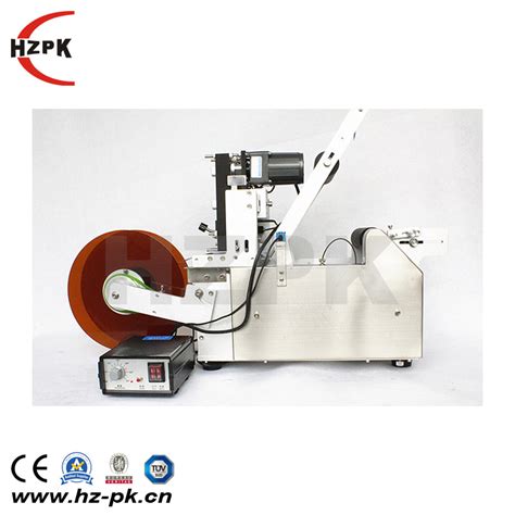 Semi Automatic Round Glass Bottle Adhesive Label Printing Machine - China Labeling Machine and ...