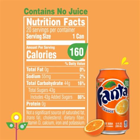 Fanta® Orange Caffeine Free Soda Cans, 20 pk / 12 fl oz - Kroger