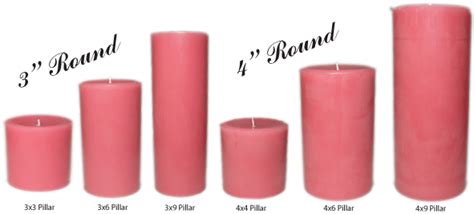 Pillar Candles - Triple Scented Pillar Candles by Trinity Candle Factory