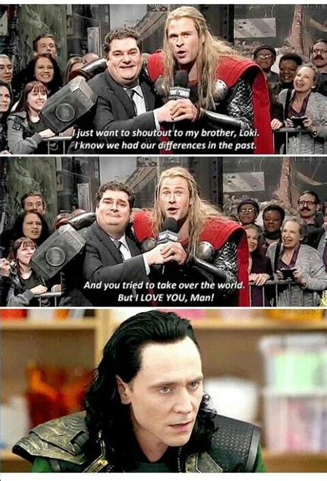 Thor/Loki Avengers Humor, Avengers Quotes, Avengers Imagines, Avengers ...