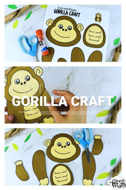 Gorilla Cut and Paste Craft – Simple Mom Project Store