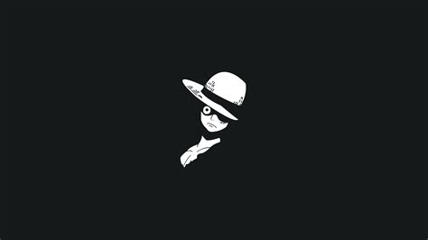 Download wallpaper 3840x2160 anime, monkey d. luffy, dark, minimal 4k ...