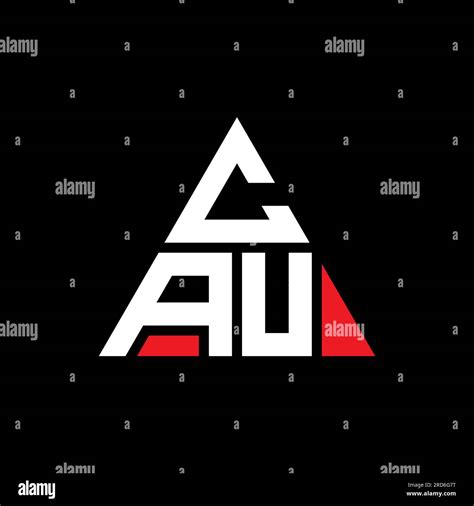 CAU triangle letter logo design with triangle shape. CAU triangle logo design monogram. CAU ...