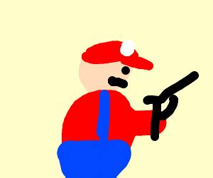 Mario with a gun - Drawception