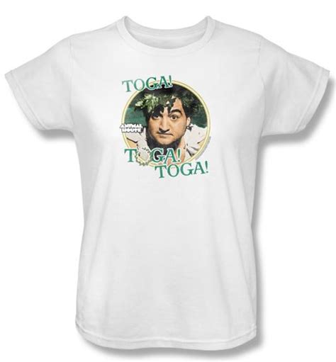 Animal House Ladies T-shirt Movie Bluto Toga White Tee Shirt - Animal House Bluto Toga Shirts