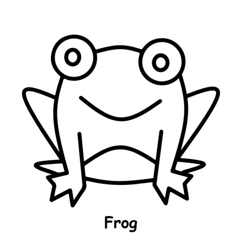 frog outline illustration 5994034 Vector Art at Vecteezy