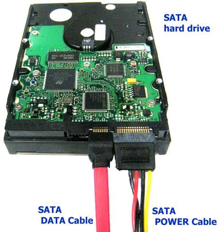 Power and data cables for 3.5 inch desktop hard disk drive