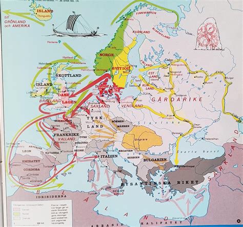 Viking, Magyar and Arab raids in Europe, with the... - Maps on the Web