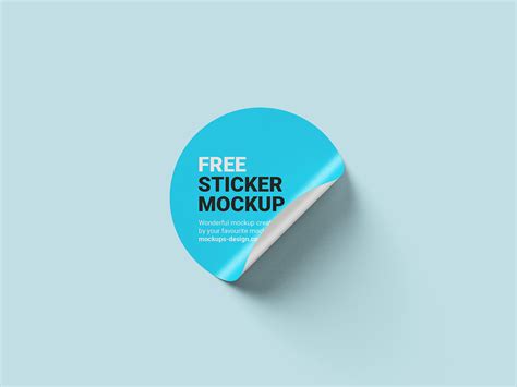 Free round sticker mockup - Mockups Design