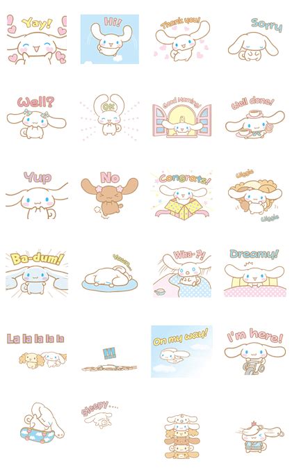 Cinnamoroll brings you this cute and slightly eccentric set of animated stickers. Spice up your ...