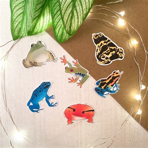 Frog Sticker Pack / Mini Frog Stickers / 6 Pcs | Etsy